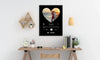 Personalizuotas Spotify muzikos grotuvo įrėmintas plakatas su jūsų nuotrauka širdelės formos, daina ir spotify kodu