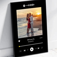Personalizuotas Spotify muzikos grotuvo įrėmintas plakatas su jūsų nuotrauka, daina ir spotify kodu  Posteris(Plakatas) -  dovanokis.lt