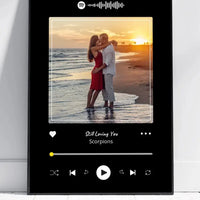 Personalizuotas Spotify muzikos grotuvo įrėmintas plakatas su jūsų nuotrauka, daina ir spotify kodu  Posteris(Plakatas) -  dovanokis.lt