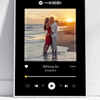Personalizuotas Spotify muzikos grotuvo įrėmintas plakatas su jūsų nuotrauka, daina ir spotify kodu  Posteris(Plakatas) -  dovanokis.lt