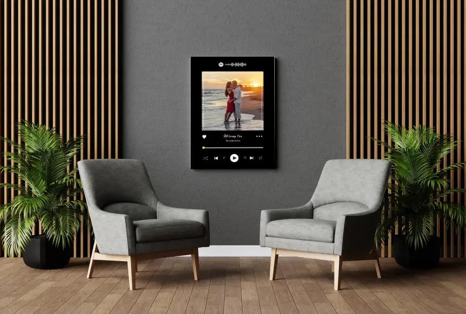 Personalizuotas Spotify muzikos grotuvas ant drobės su jūsų nuotrauka, daina ir spotify kodu  Drobe -  dovanokis.lt