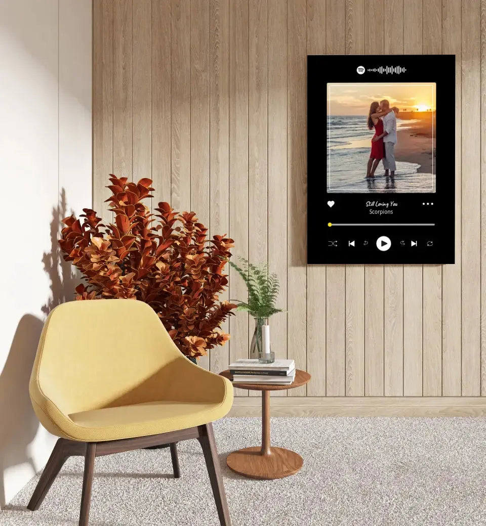 Personalizuotas Spotify muzikos grotuvas ant drobės su jūsų nuotrauka, daina ir spotify kodu  Drobe -  dovanokis.lt