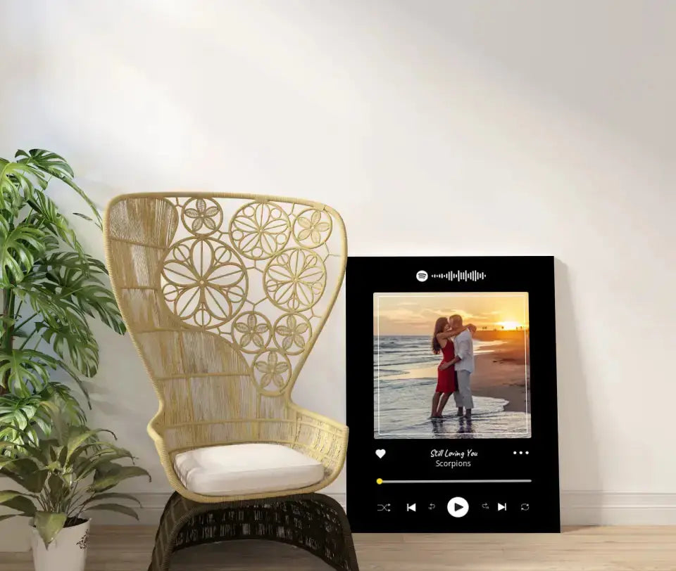 Personalizuotas Spotify muzikos grotuvas ant drobės su jūsų nuotrauka, daina ir spotify kodu  Drobe -  dovanokis.lt