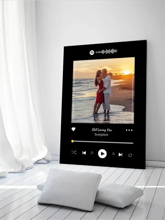 Personalizuotas Spotify muzikos grotuvas ant drobės su jūsų nuotrauka, daina ir spotify kodu  Drobe -  dovanokis.lt