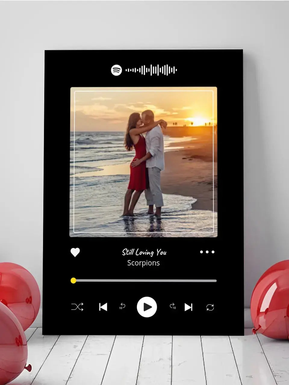 Personalizuotas Spotify muzikos grotuvas ant drobės su jūsų nuotrauka, daina ir spotify kodu  Drobe -  dovanokis.lt