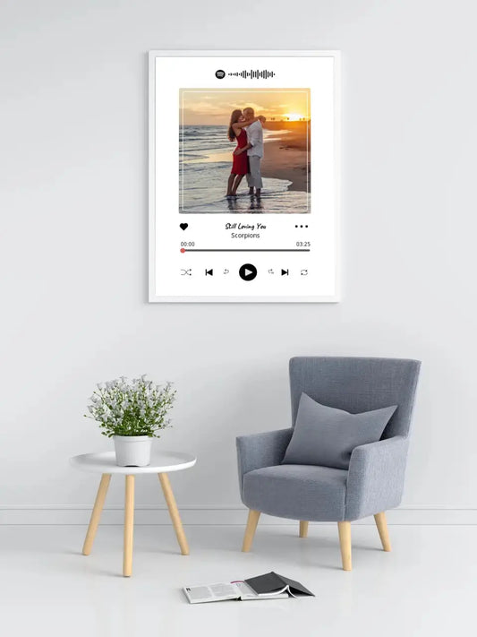 Personalizuotas Spotify muzikos grotuvo plakatas su jūsų nuotrauka, daina ir spotify kodu  Posteris(Plakatas) -  dovanokis.lt