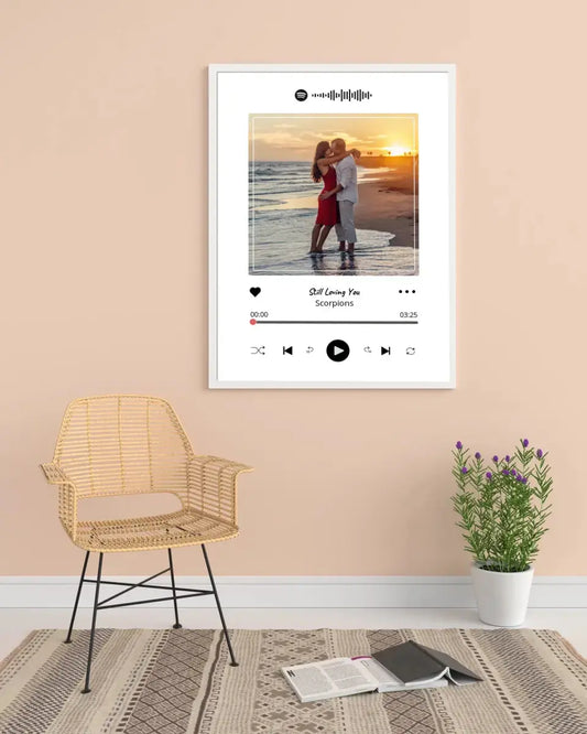 Personalizuotas Spotify muzikos grotuvo plakatas su jūsų nuotrauka, daina ir spotify kodu  Posteris(Plakatas) -  dovanokis.lt