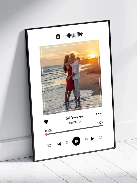 Personalizuotas Spotify muzikos grotuvo plakatas su jūsų nuotrauka, daina ir spotify kodu  Posteris(Plakatas) -  dovanokis.lt