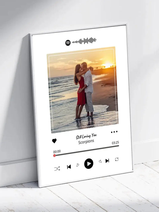 Personalizuotas Spotify muzikos grotuvo plakatas su jūsų nuotrauka, daina ir spotify kodu  Posteris(Plakatas) -  dovanokis.lt