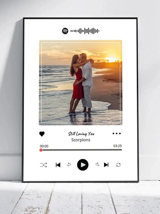 Personalizuotas Spotify muzikos grotuvo plakatas su jūsų nuotrauka, daina ir spotify kodu  Posteris(Plakatas) -  dovanokis.lt