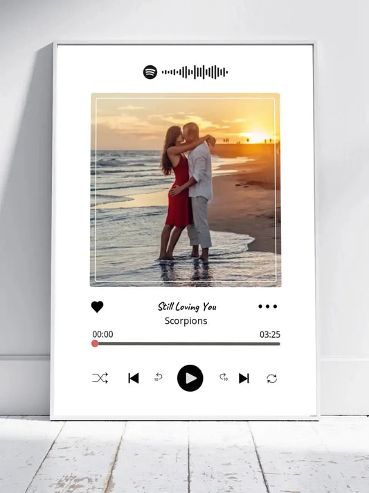 Personalizuotas Spotify muzikos grotuvo plakatas su jūsų nuotrauka, daina ir spotify kodu  Posteris(Plakatas) -  dovanokis.lt