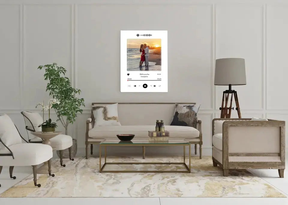 Personalizuotas Spotify muzikos grotuvas ant drobės su jūsų nuotrauka, daina ir spotify kodu  Drobe -  dovanokis.lt
