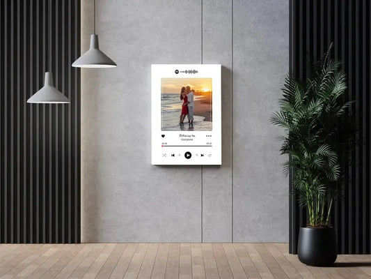 Personalizuotas Spotify muzikos grotuvas ant drobės su jūsų nuotrauka, daina ir spotify kodu  Drobe -  dovanokis.lt