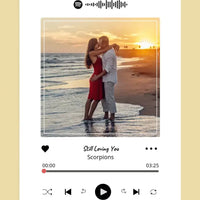Personalizuotas Spotify muzikos grotuvas ant drobės su jūsų nuotrauka, daina ir spotify kodu  Drobe -  dovanokis.lt