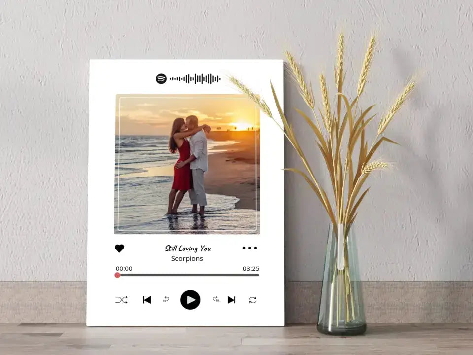 Personalizuotas Spotify muzikos grotuvas ant drobės su jūsų nuotrauka, daina ir spotify kodu  Drobe -  dovanokis.lt