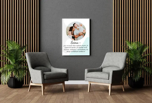 Personalizuotas šeimos spaudinys ant drobės su jūsų nuotrauka  Drobe -  dovanokis.lt