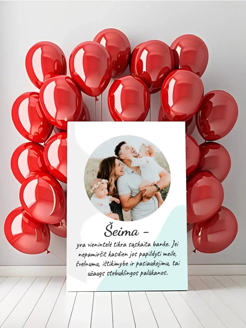 Personalizuotas šeimos spaudinys ant drobės su jūsų nuotrauka  Drobe -  dovanokis.lt