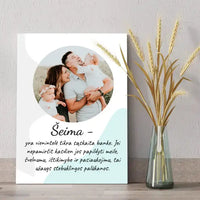 Personalizuotas šeimos spaudinys ant drobės su jūsų nuotrauka  Drobe -  dovanokis.lt