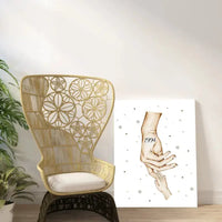 Personalizuota "Mama ir 1-4 vaikai susikibę už rankų" iliustracija ant drobės, Motinos Rankos, Naujagimio iliustracija, Menas, Laikydami rankas, Šeimos rankos  Drobe -  dovanokis.lt