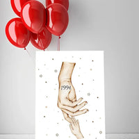 Personalizuota "Mama ir 1-4 vaikai susikibę už rankų" iliustracija ant drobės, Motinos Rankos, Naujagimio iliustracija, Menas, Laikydami rankas, Šeimos rankos  Drobe -  dovanokis.lt