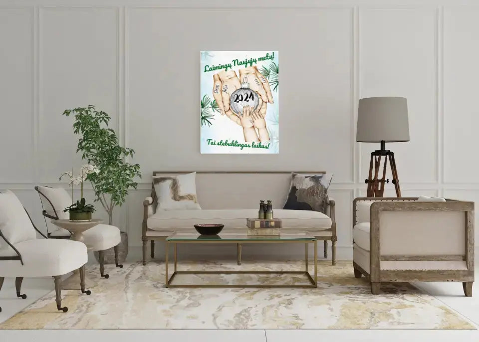 Personalizuota "Šeima ir 1-4 vaikai susikibę už rankų" iliustracija, Kalėdine iliustracija, Motinos Rankos, Naujagimio iliustracija, Menas, Laikydami rankas, Šeimos rankos  Drobe -  dovanokis.lt