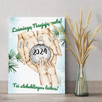 Personalizuota "Šeima ir 1-4 vaikai susikibę už rankų" iliustracija, Kalėdine iliustracija, Motinos Rankos, Naujagimio iliustracija, Menas, Laikydami rankas, Šeimos rankos  Drobe -  dovanokis.lt