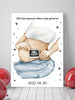 Personalizuota nėščiųjų echoskopijos tyrimo iliustracija su nuotrauką ant drobės, Nėščiųjų ultragarsas, Kūdikių kambario dekoras, Vaisiaus ultragarsinis vaizdas, nauja dovana tėvams