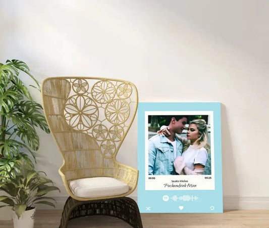 Personalizuotas Spotify muzikos grotuvas ant drobės su jūsų daina ir spotify kodu  Drobe -  dovanokis.lt