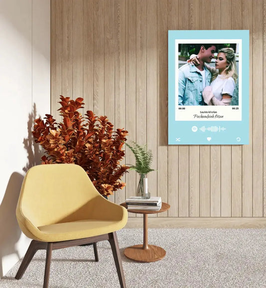 Personalizuotas Spotify muzikos grotuvas ant drobės su jūsų daina ir spotify kodu  Drobe -  dovanokis.lt