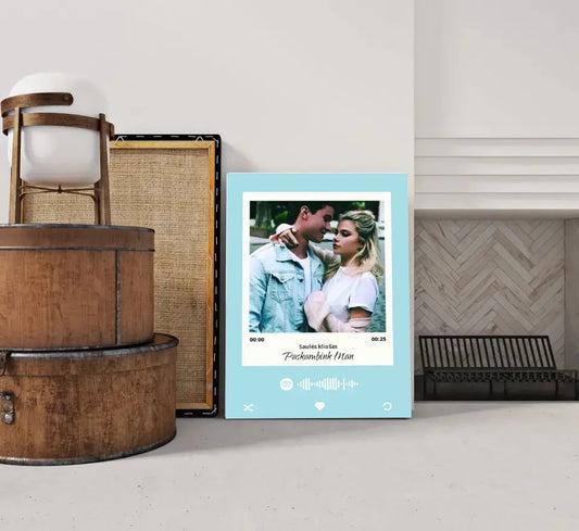 Personalizuotas Spotify muzikos grotuvas ant drobės su jūsų daina ir spotify kodu  Drobe -  dovanokis.lt