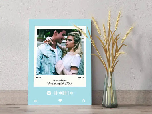 Personalizuotas Spotify muzikos grotuvas ant drobės su jūsų daina ir spotify kodu  Drobe -  dovanokis.lt