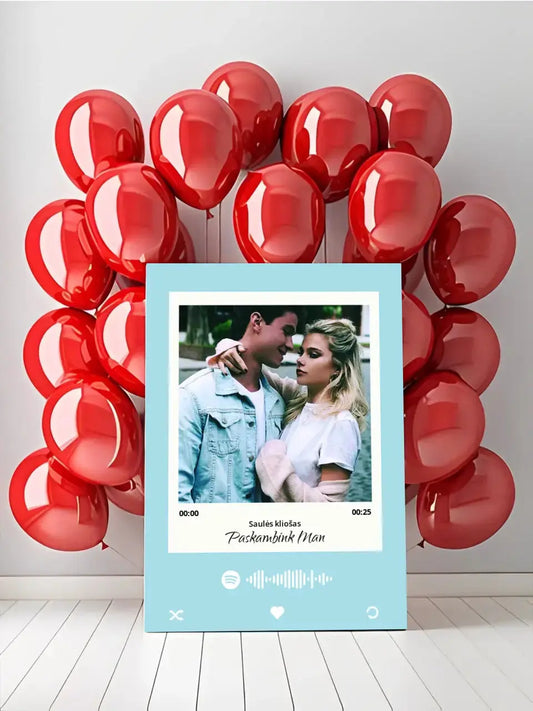 Personalizuotas Spotify muzikos grotuvas ant drobės su jūsų daina ir spotify kodu  Drobe -  dovanokis.lt