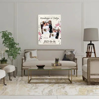 Personalizuotas vestuvinis spaudinys ant drobės, viena meilės istorija  Drobe -  dovanokis.lt