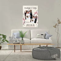 Personalizuotas vestuvinis spaudinys ant drobės, viena meilės istorija  Drobe -  dovanokis.lt