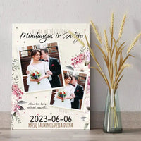 Personalizuotas vestuvinis spaudinys ant drobės, viena meilės istorija  Drobe -  dovanokis.lt