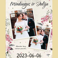 Personalizuotas vestuvinis spaudinys ant drobės, viena meilės istorija  Drobe -  dovanokis.lt