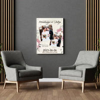 Personalizuotas vestuvinis spaudinys ant drobės, viena meilės istorija  Drobe -  dovanokis.lt