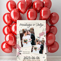 Personalizuotas vestuvinis spaudinys ant drobės, viena meilės istorija  Drobe -  dovanokis.lt