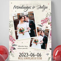 Personalizuotas vestuvinis spaudinys ant drobės, viena meilės istorija  Drobe -  dovanokis.lt