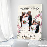 Personalizuotas vestuvinis spaudinys ant drobės, viena meilės istorija  Drobe -  dovanokis.lt