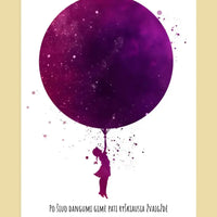 Personalizuotas vaikiškas žvaigždžių žemėlapis mergaitei ant drobės  Drobe -  dovanokis.lt