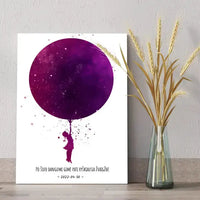 Personalizuotas vaikiškas žvaigždžių žemėlapis mergaitei ant drobės  Drobe -  dovanokis.lt