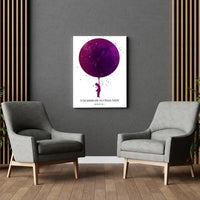 Personalizuotas vaikiškas žvaigždžių žemėlapis mergaitei ant drobės  Drobe -  dovanokis.lt