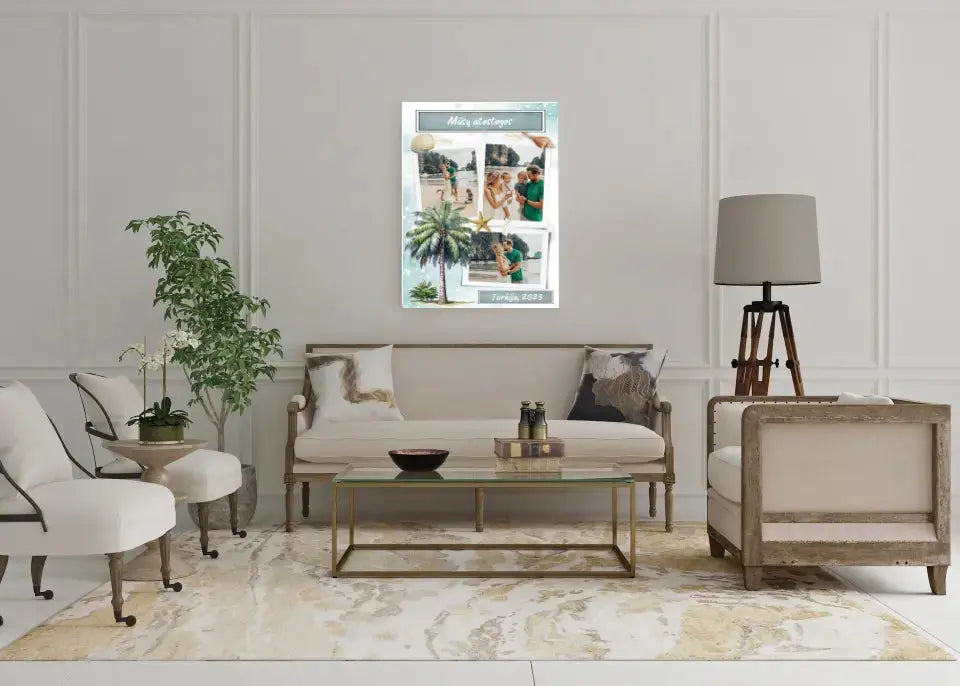 Personalizuotas mūsų šeimos atostogos spaudinys ant drobės  Drobe -  dovanokis.lt