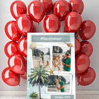 Personalizuotas mūsų šeimos atostogos spaudinys ant drobės  Drobe -  dovanokis.lt