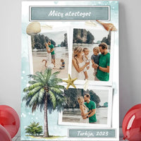 Personalizuotas mūsų šeimos atostogos spaudinys ant drobės  Drobe -  dovanokis.lt