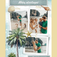 Personalizuotas mūsų šeimos atostogos spaudinys ant drobės  Drobe -  dovanokis.lt