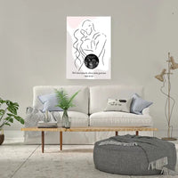 Personalizuotas nėščiųjų echoskopijos tyrimo spaudinys ant drobės, su jūsų nuotrauką ir linijine iliustracija  Drobe -  dovanokis.lt