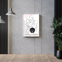 Personalizuotas nėščiųjų echoskopijos tyrimo spaudinys ant drobės, su jūsų nuotrauką ir linijine iliustracija  Drobe -  dovanokis.lt