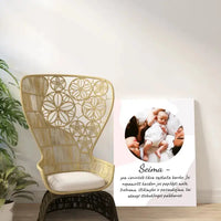 Personalizuotas šeimos iliustracijos spaudinys, su jūsų nuotrauka  Drobe -  dovanokis.lt